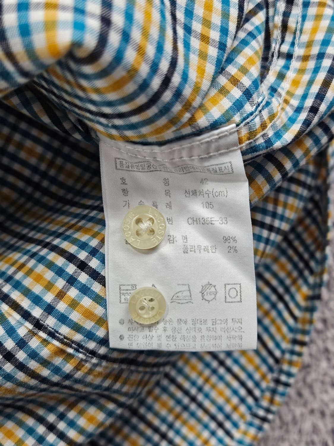라코스테 체크 셔츠 ( 42 ) / 11926 상품이미지10