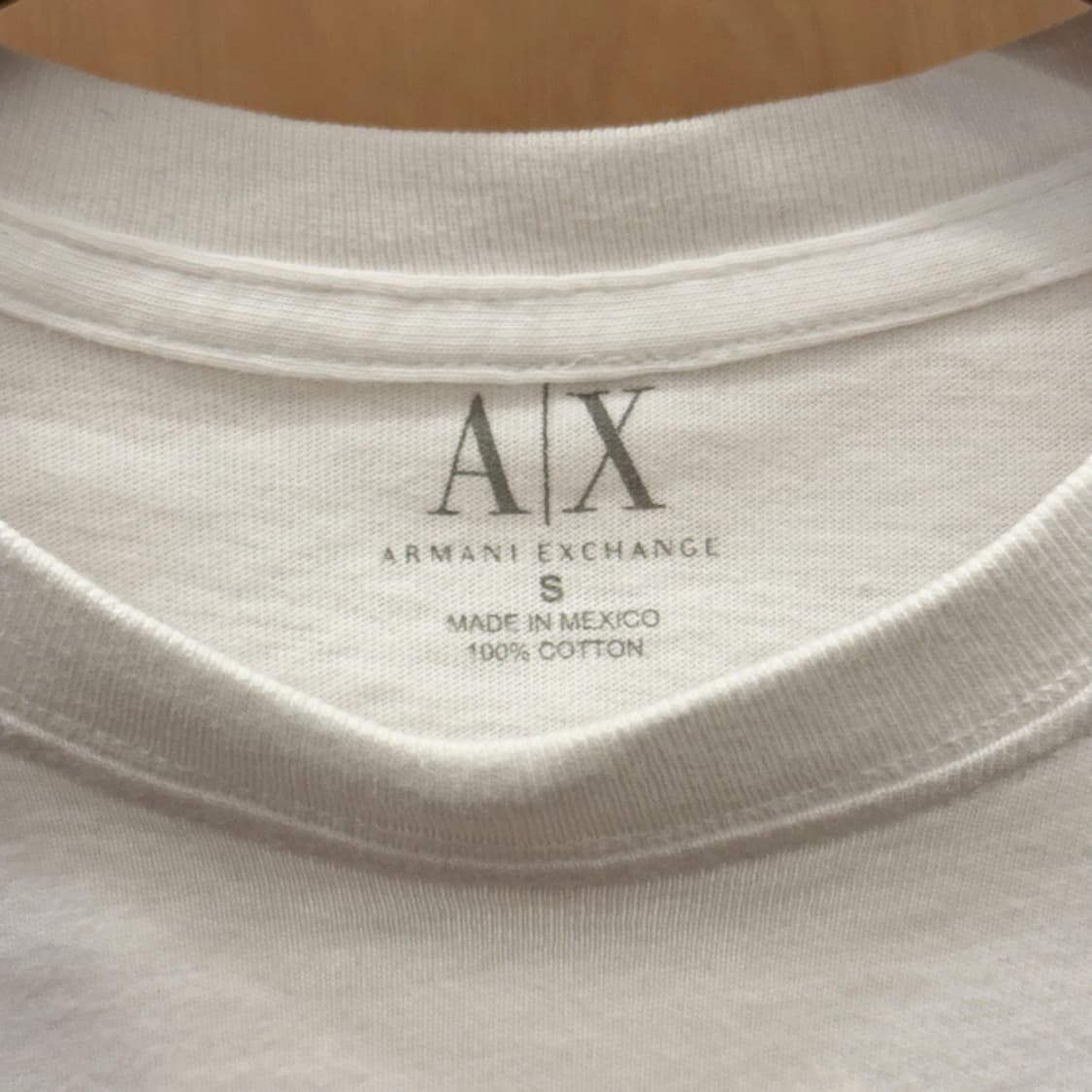 아르마니 익스체인지 로고 프린트 스터드 장식 반팔 티셔츠 그래픽 화이트 상품이미지7