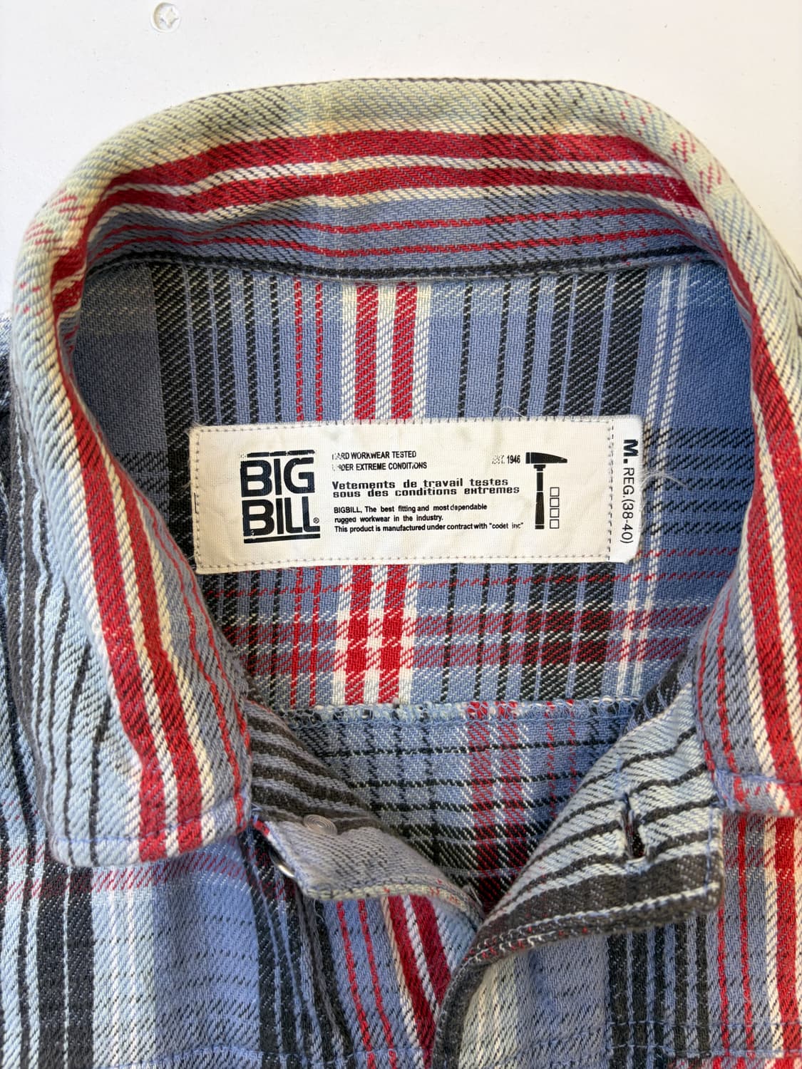 빅빌 투포켓 체크드 트러커 자켓 상품이미지4