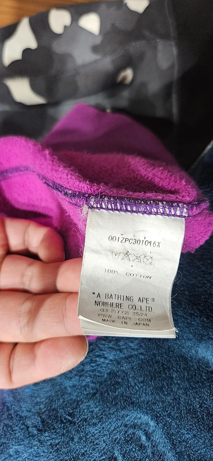 베이프 스와로브스키 후드집업 퍼플 엑라 상품이미지4