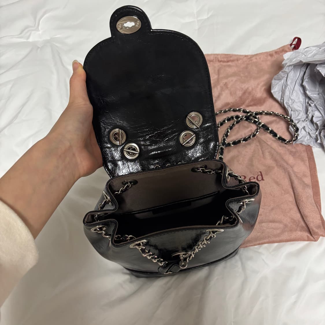 카디널레드 하우아 체인 백팩 가방 상품이미지6