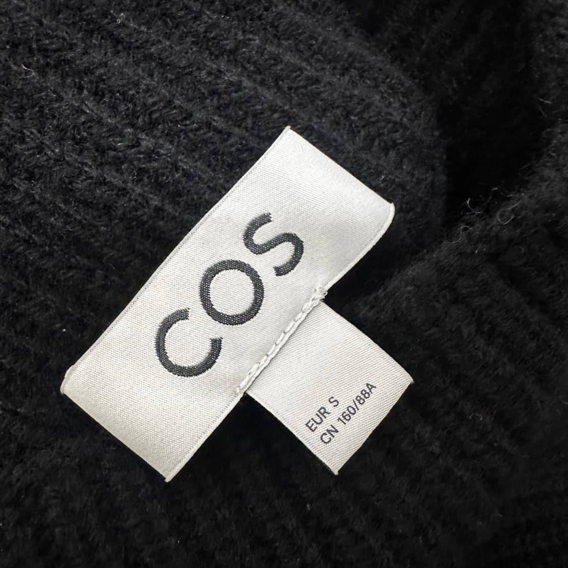 COS 코스 여성 니트 골지 롱 원피스 블랙 S 상품이미지3