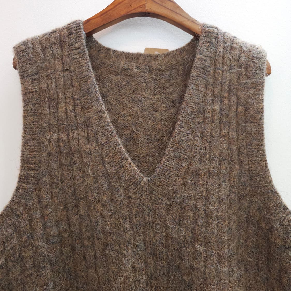 울 브라운 컬러믹스 레이어드 조끼 베스트 상품이미지3