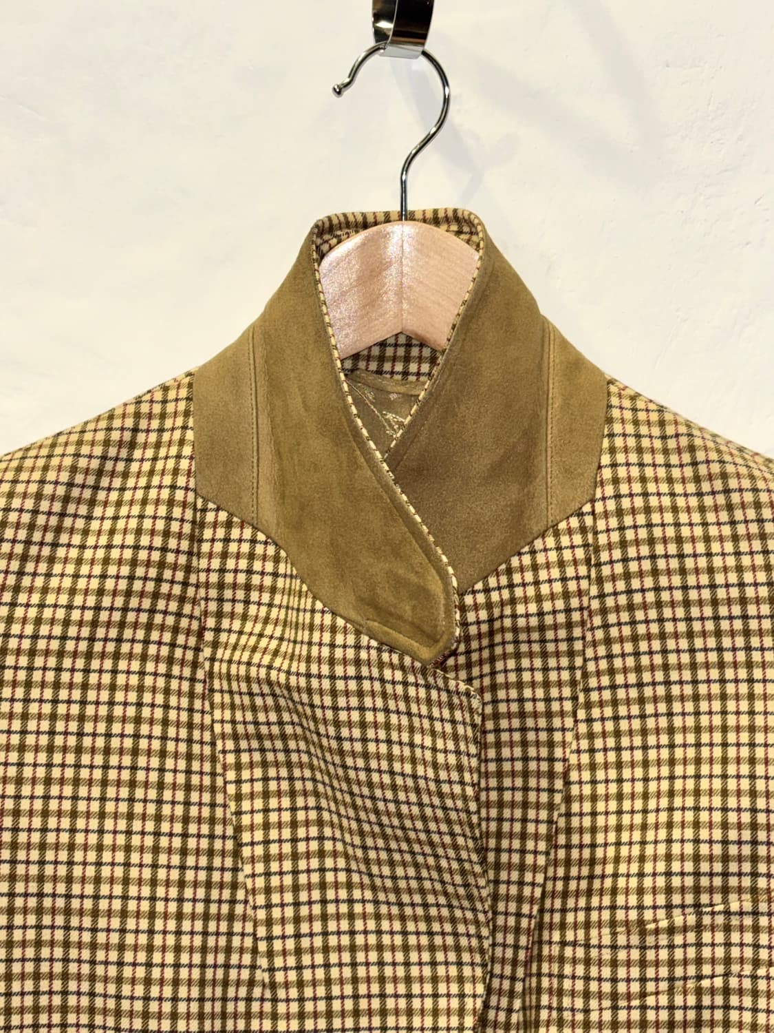 Aigner 클래식 체크 울 자켓 / Beige 상품이미지2