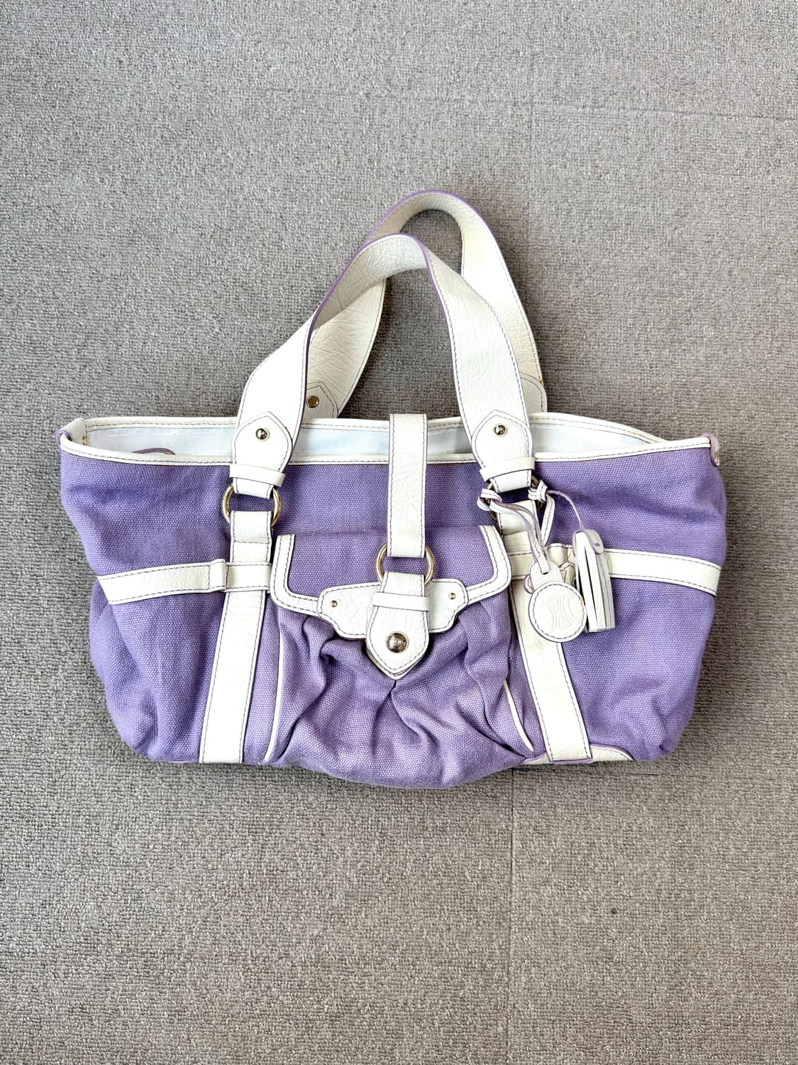 올드 셀린느 캔버스 부기백 라벤더 컬러 상품이미지1