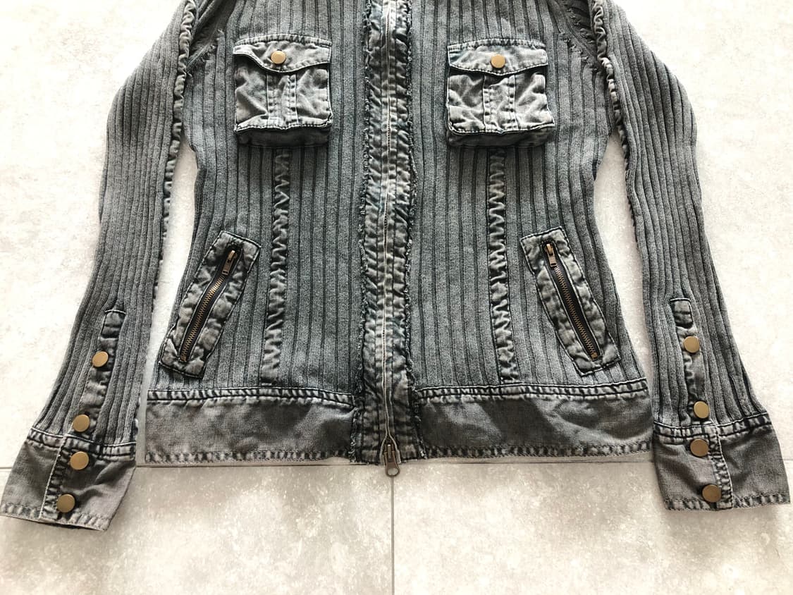 00‘s • y2k 골지 포켓 집업 상품이미지2