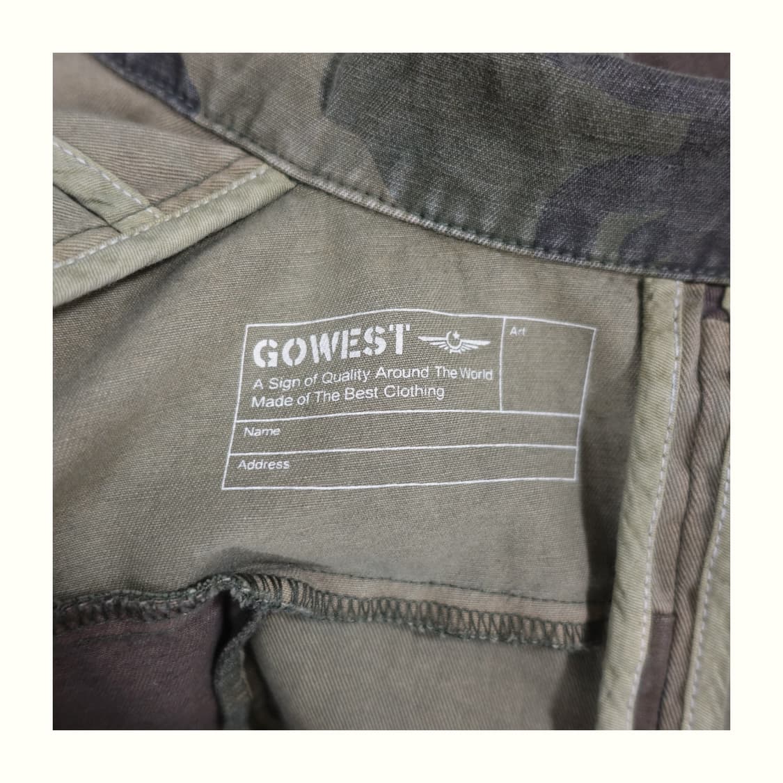 GOWEST 고웨스트 리컨스트럭트 하이브리드 카모 패치 자켓 상품이미지9