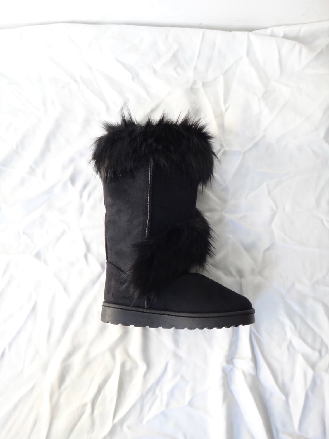 Swirl fur long boots / black 상품이미지4