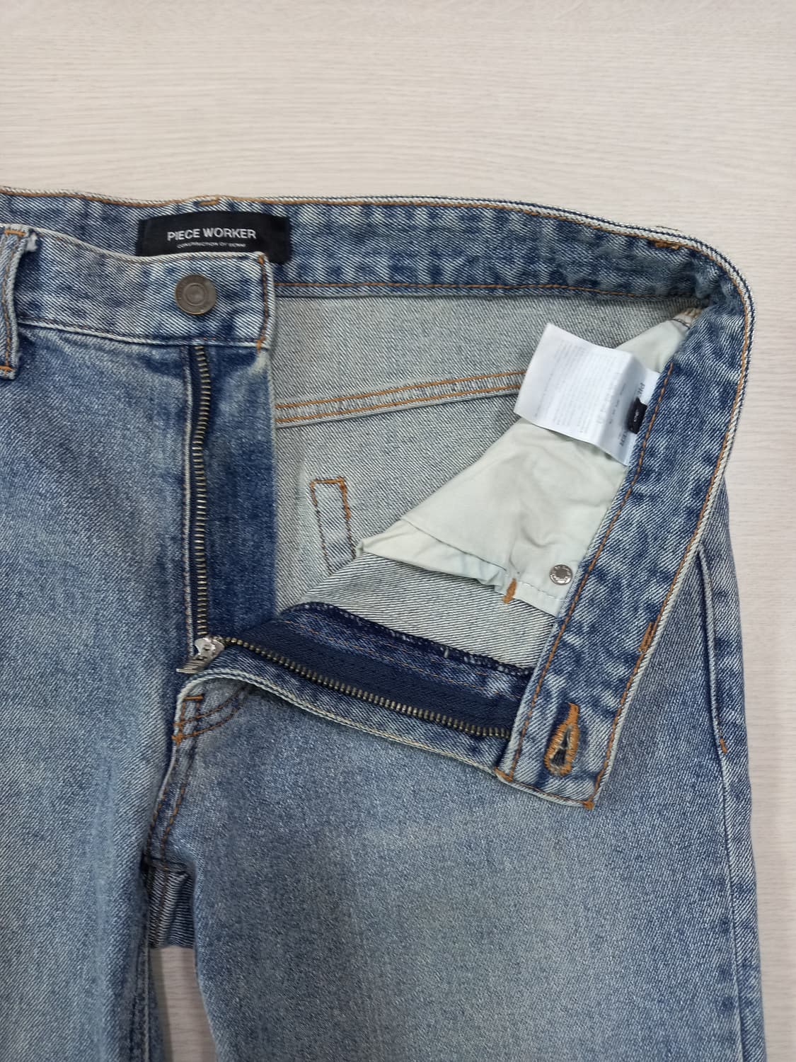 31 PIECE WORKER 워싱 스판 슬림일자진 31-452 상품이미지7
