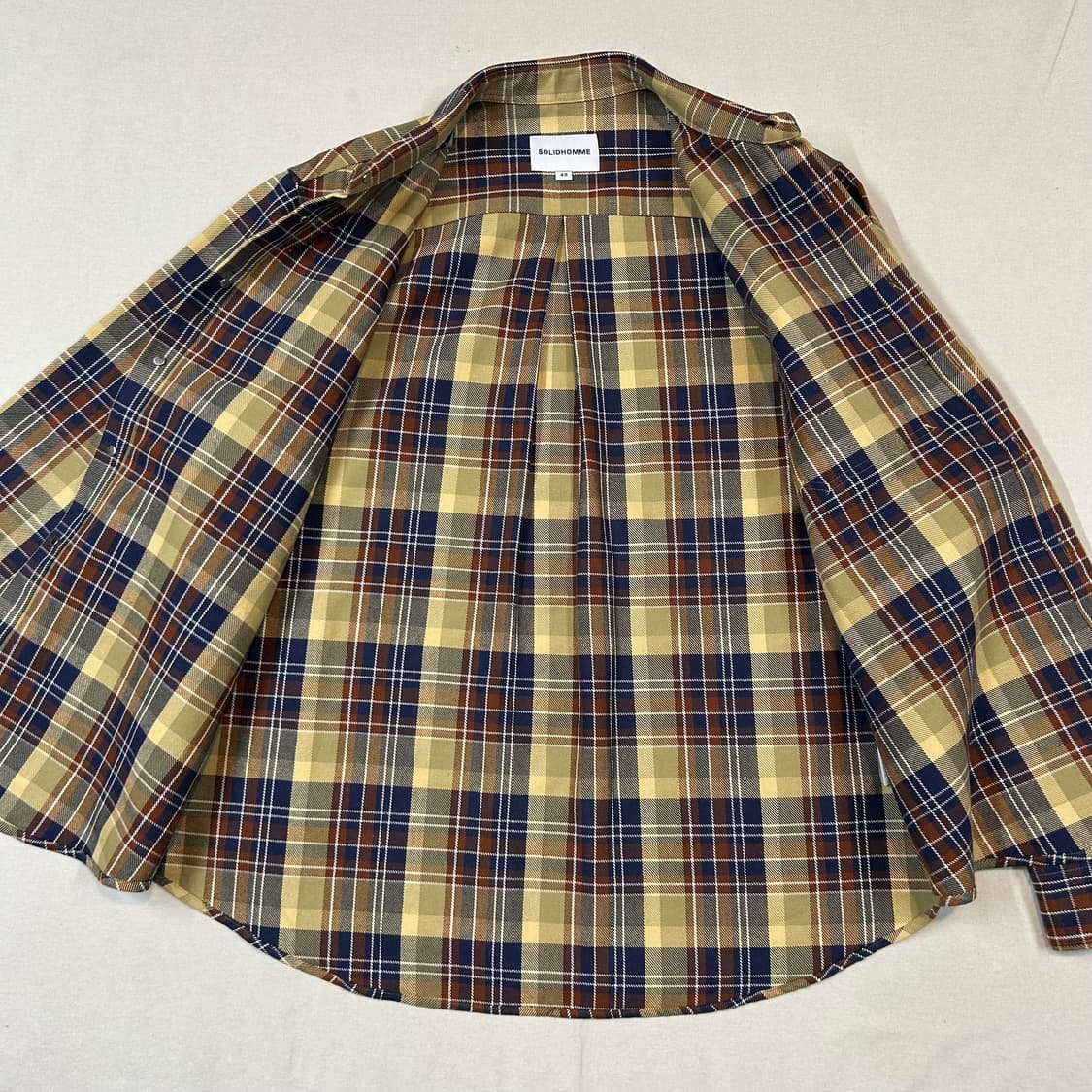 L) 솔리드옴므 체크 셔츠 메탈 버튼 자켓 상품이미지5