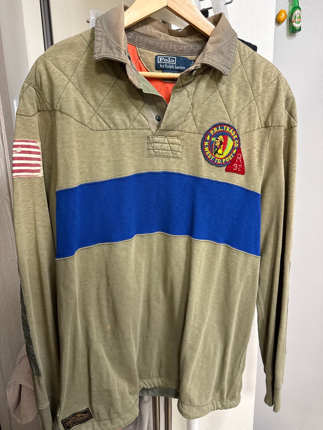 폴로 랄프로렌 유니크 성조기 럭비티 L 상품이미지1