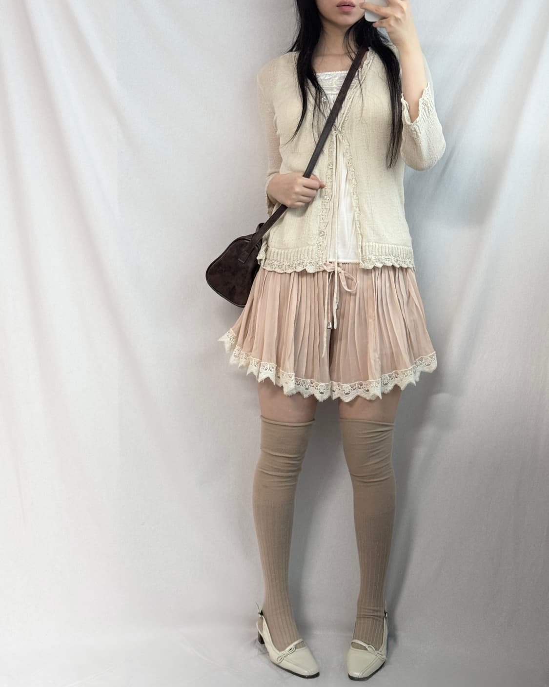 플리츠 레이스 트림 쇼츠 상품이미지6