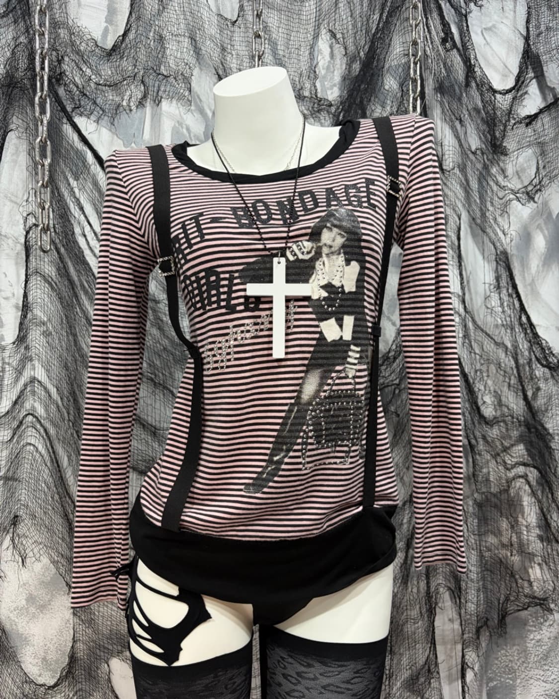 Kitsch Stripe girlish strap long sleeve 상품이미지6