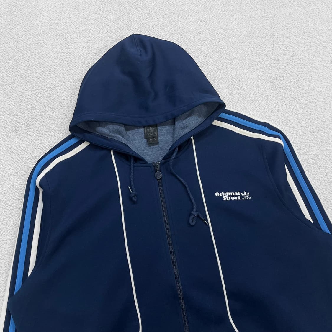 아디다스 y2k 스포티 트랙 후드집업 져지 네이비 상품이미지2