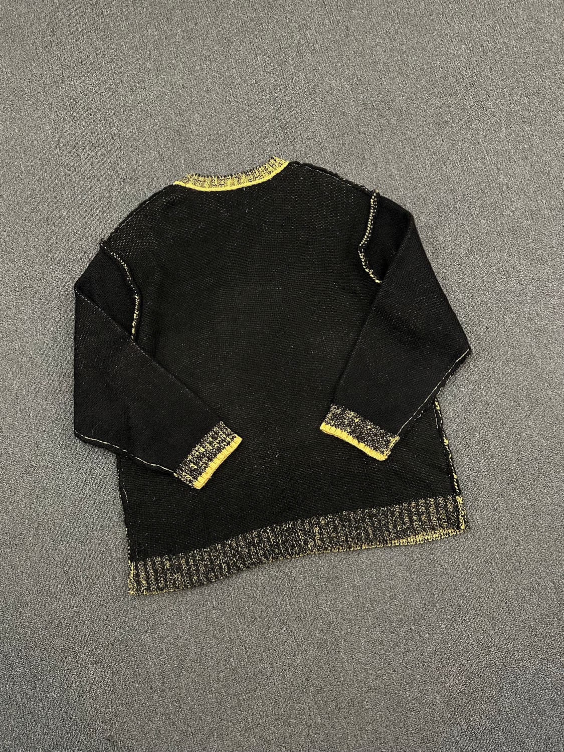 OS)카스타네 빈티지 배색 니트 스웨터 상품이미지6