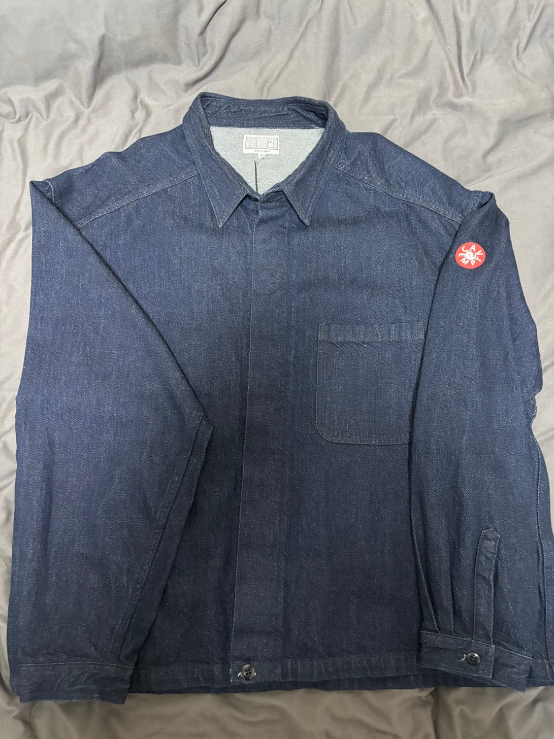 [ XL ] 카브엠트 데님 숏 셔츠 자켓 상품이미지3