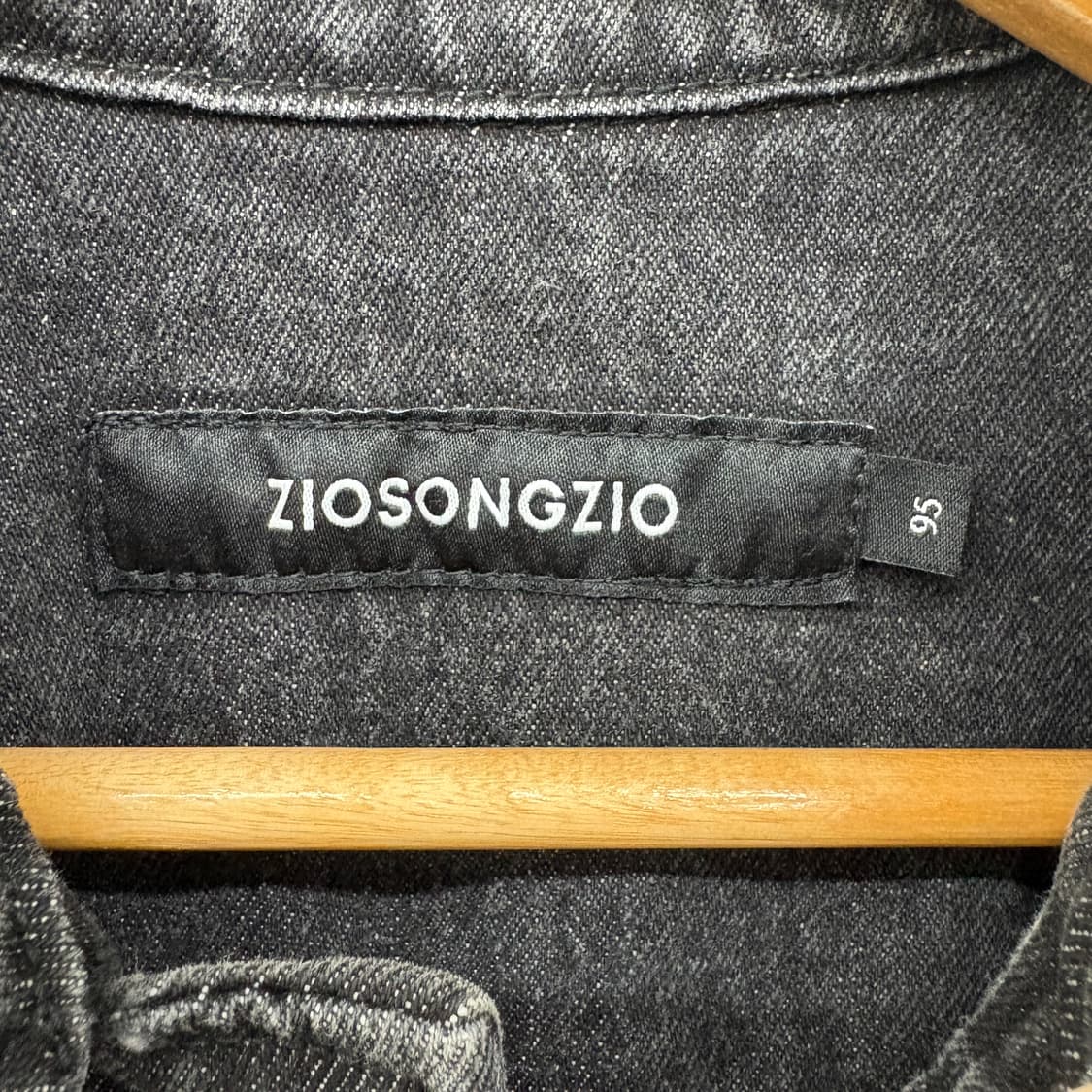 ZIOSONGZIO 블랙 데님 반팔 셔츠 남성 L 상품이미지6