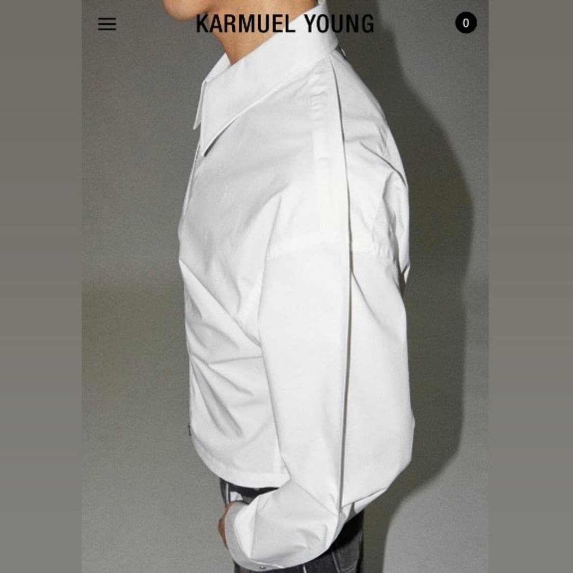(50) Karmuel Young 크롭 셔츠 상품이미지3