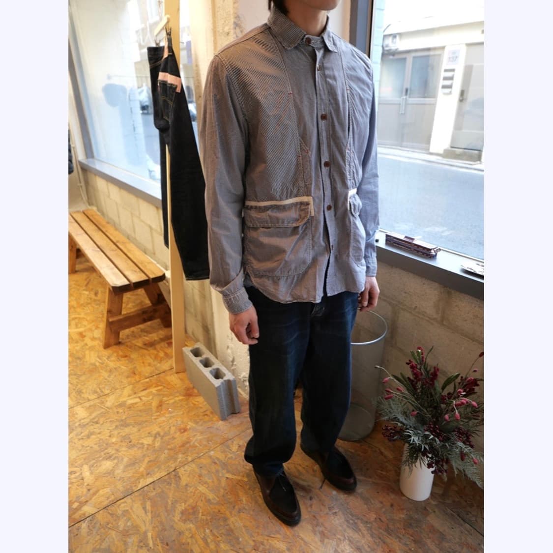 준야 와타나베 eYe 체크 셔츠 자켓 상품이미지1