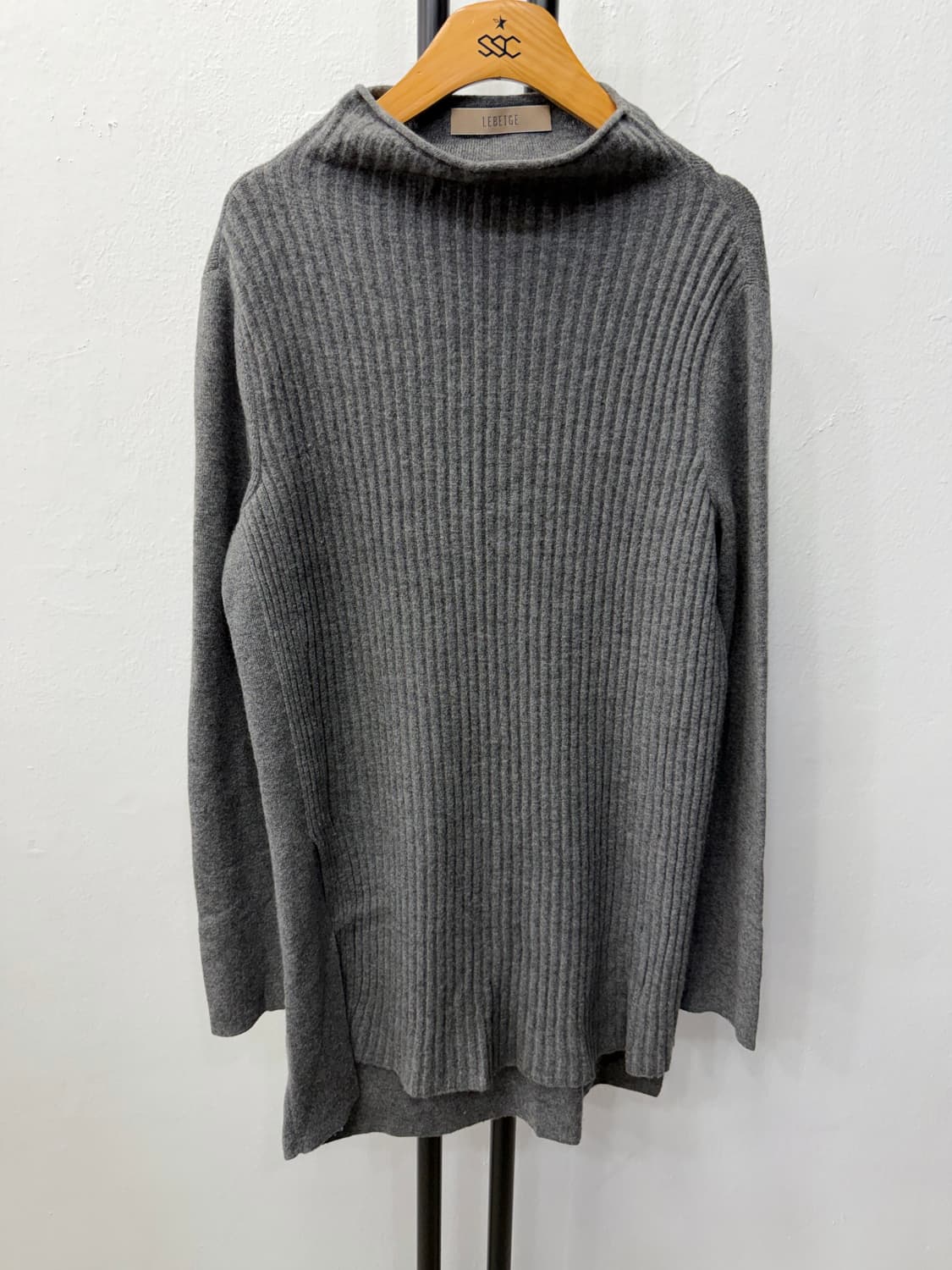 정품) 르베이지 여성 캐시미어 골지 니트 88-94-155 상품이미지1