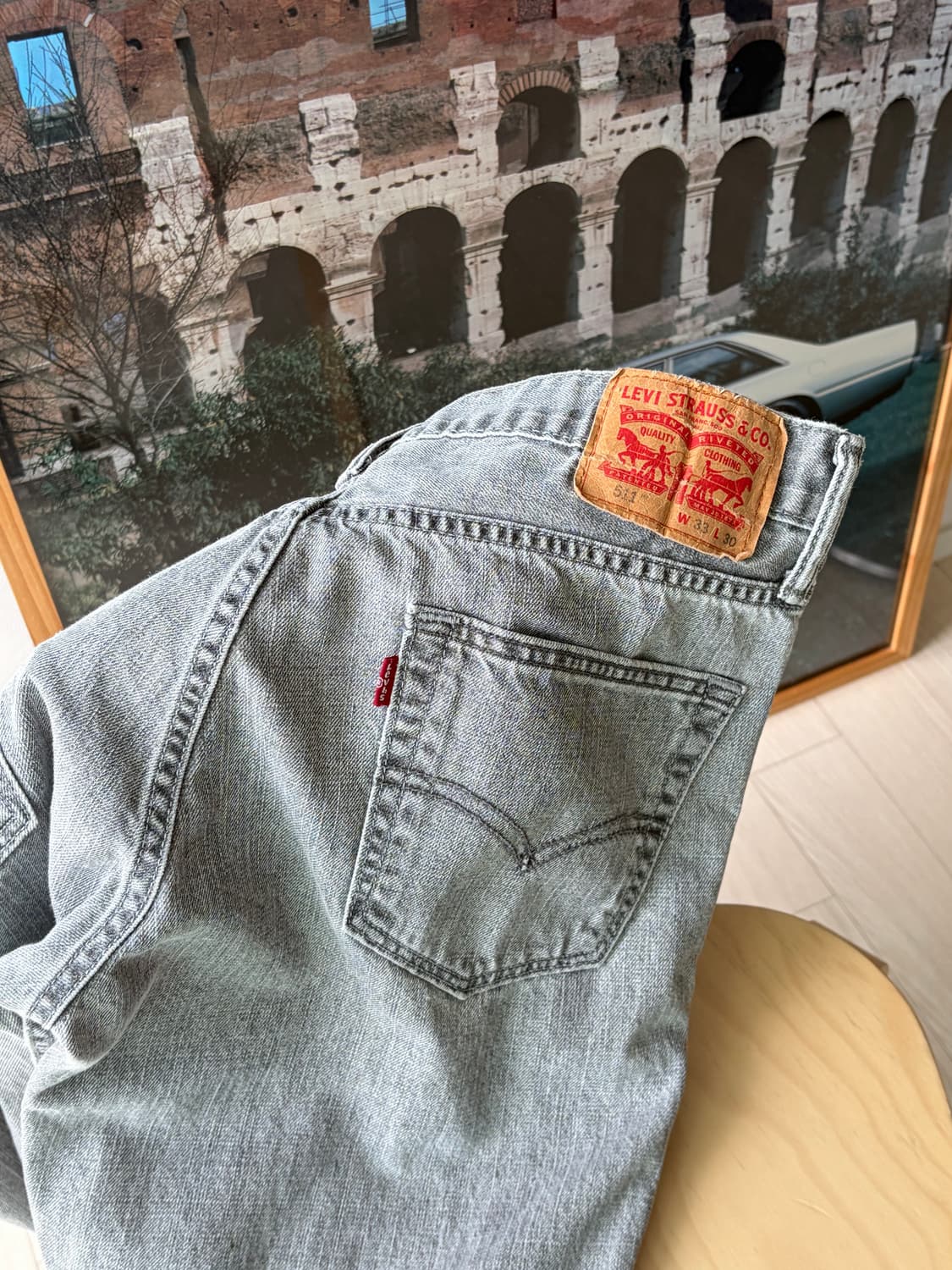 Levis 빈티지 리바이스 511 그레이 데님 진 33x30 상품이미지1