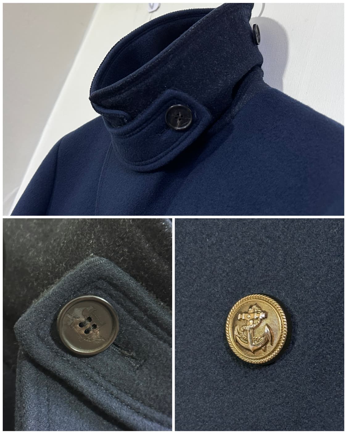 타임옴므 캐시미어블렌드 금장 더블코트 피코트105/네이비 알렉산더코트 상품이미지2