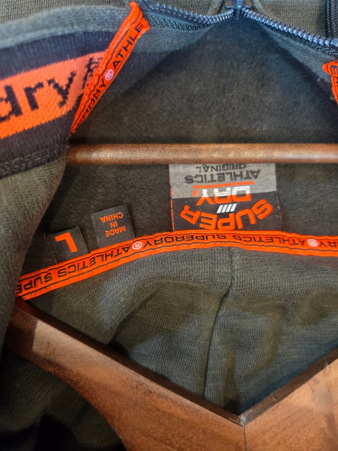 #슈퍼드라이 올리브 색상 후드집업 L사이즈 상품이미지4