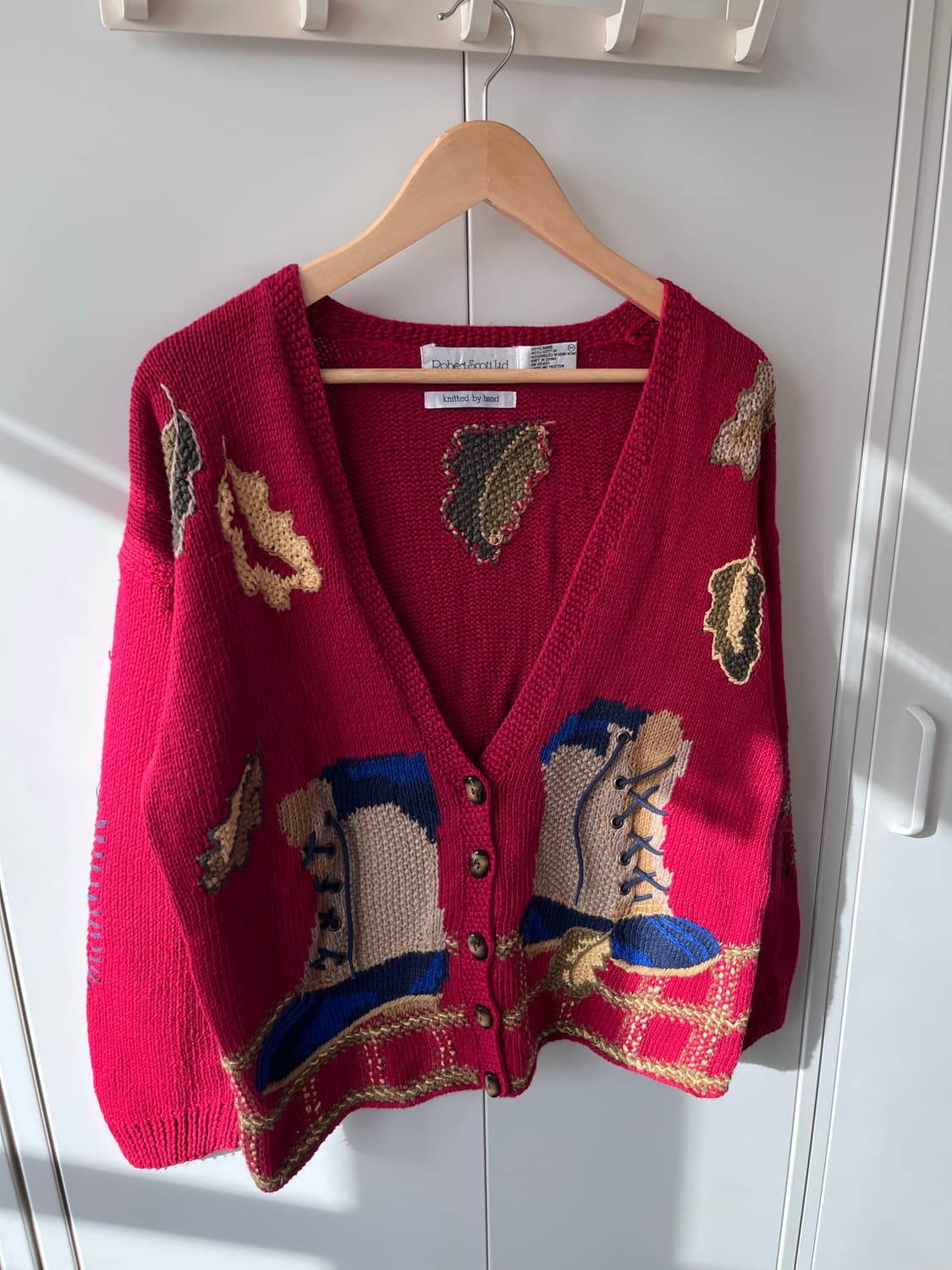 (Rare) Robert scottlid 핸드메이드 자수 니트 가디건 상품이미지6