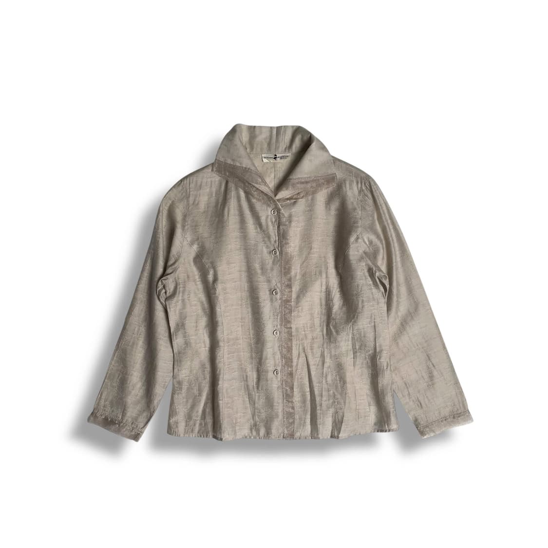 히로코 코시노 꽃 자수 레이온 블렌드 자켓 상품이미지1