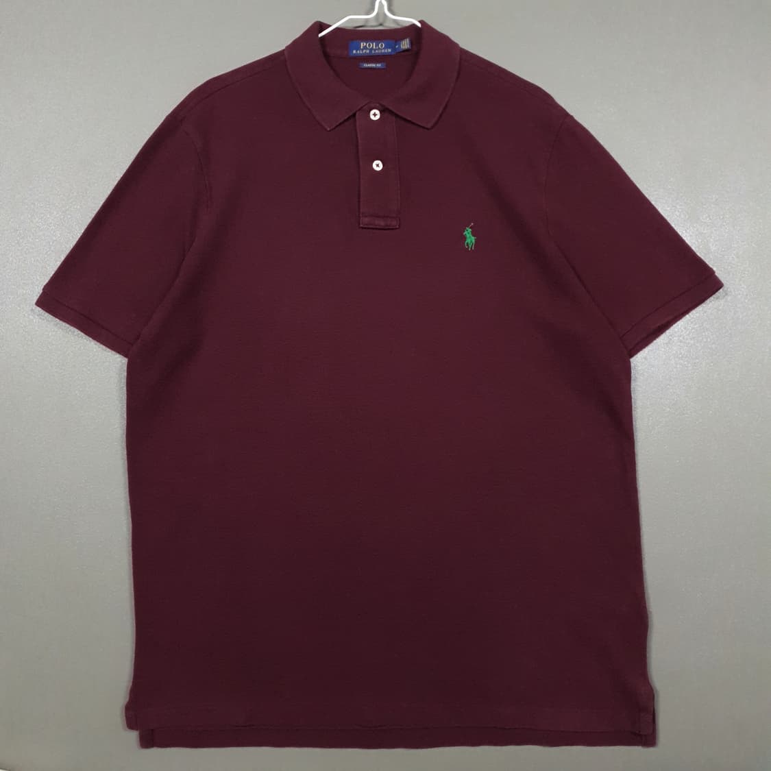 M) 폴로 랄프로렌 신형 포니 반팔 카라티 피케 셔츠 버건디 클래식핏 상품이미지1