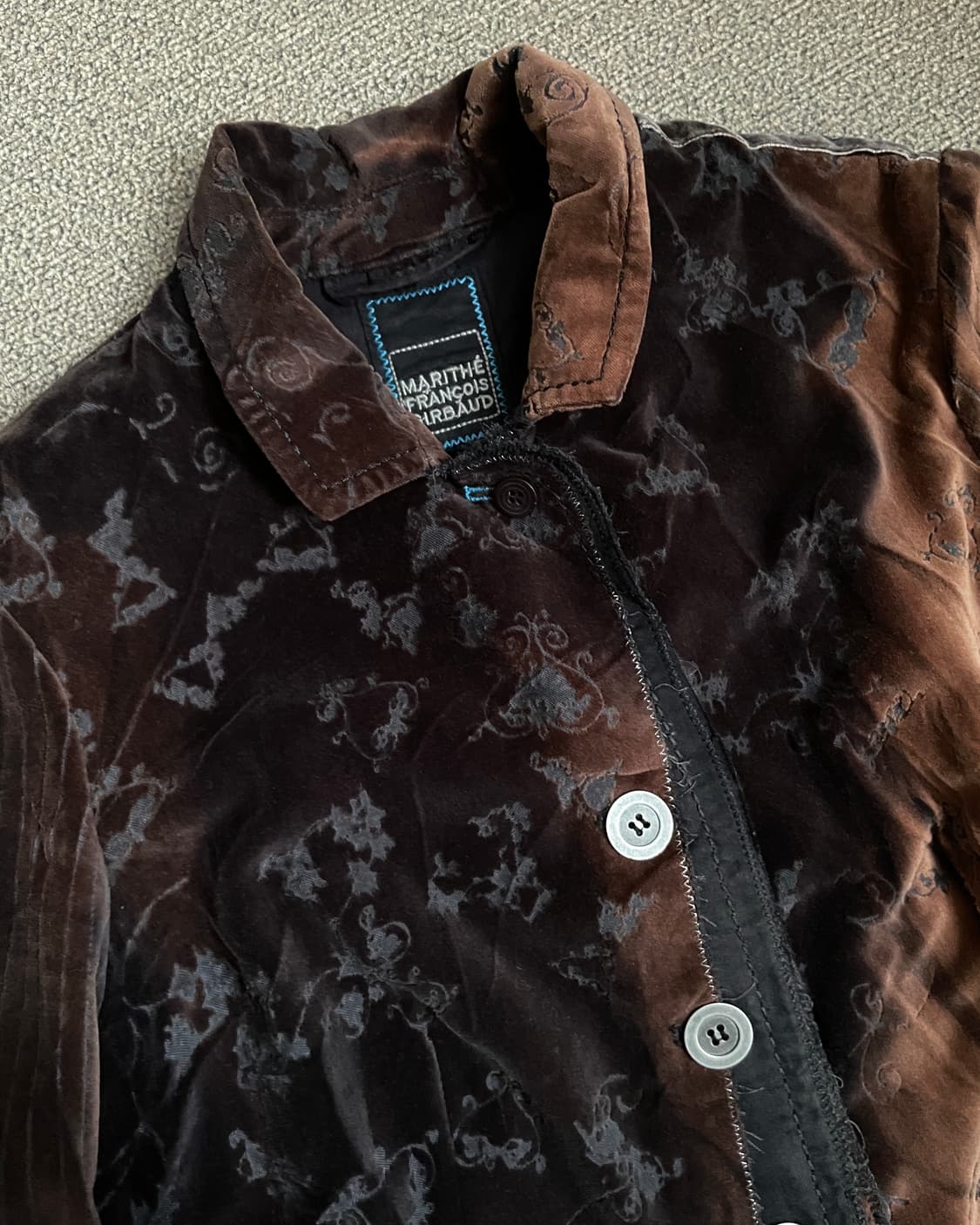 마리떼 프랑소와 저버 90s 벨벳 스티치 디테일 자켓 상품이미지4