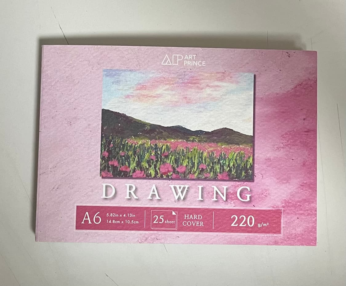 두성 아트프린스 드로잉 무선 스케치북 220g D11, A6, 25매 상품이미지2