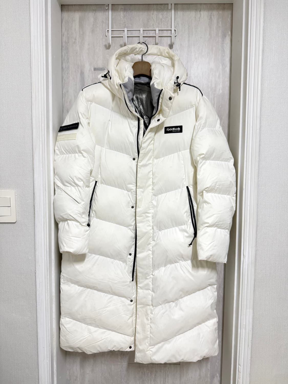 남성 xl / 리복 화이트  롱패딩 상품이미지1