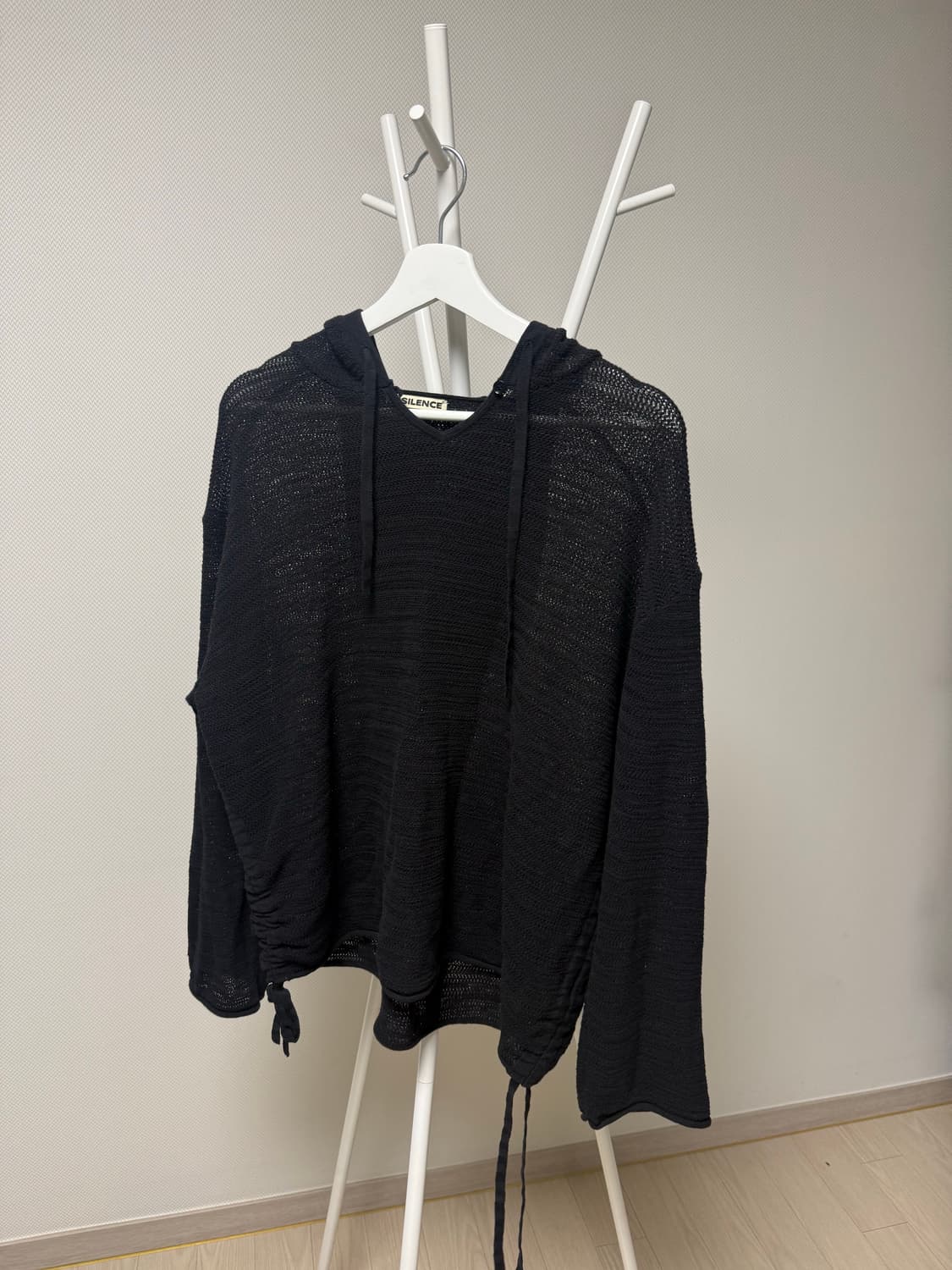 인사일런스 썸머 후드 니트 BLACK 상품이미지6