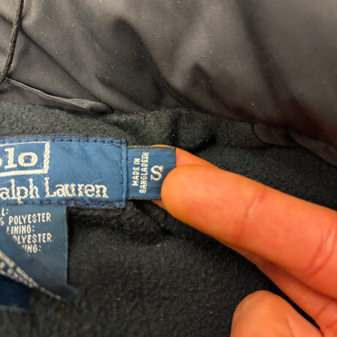 폴로 랄프 로렌 블랙 폴르쉘 페리 자켓 S 상품이미지8