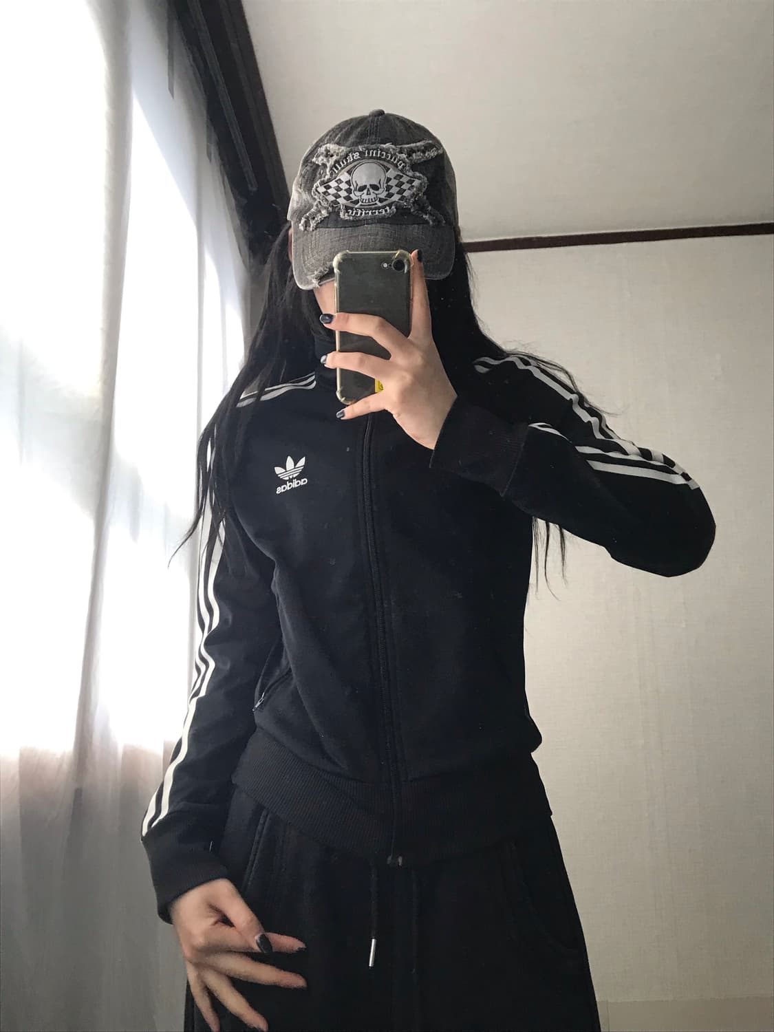 아디다스 블랙 딱붙핏 져지 상품이미지1