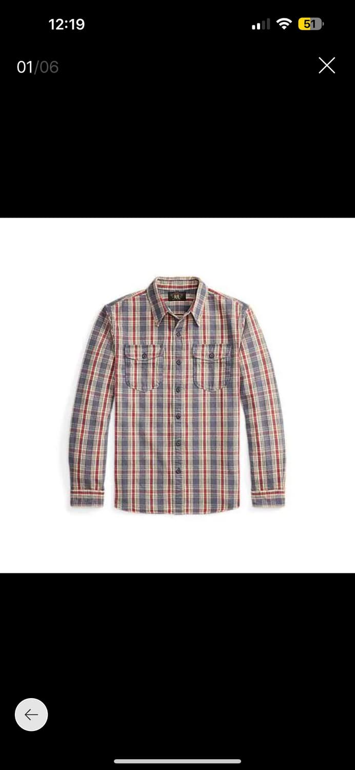 rrl 신상 플래드 셔츠 xxl  상품이미지1