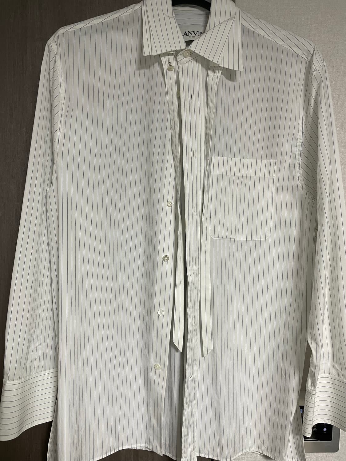 랑방 남성 스트라이프 타이 셔츠 상품이미지1