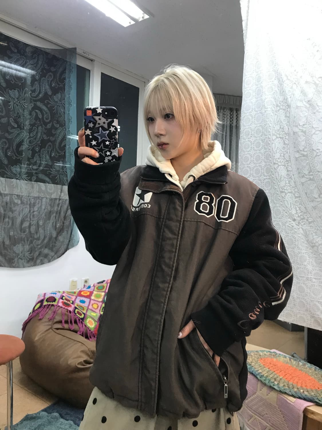 컨버스 올드스쿨 누빔 후리스 점퍼  상품이미지1