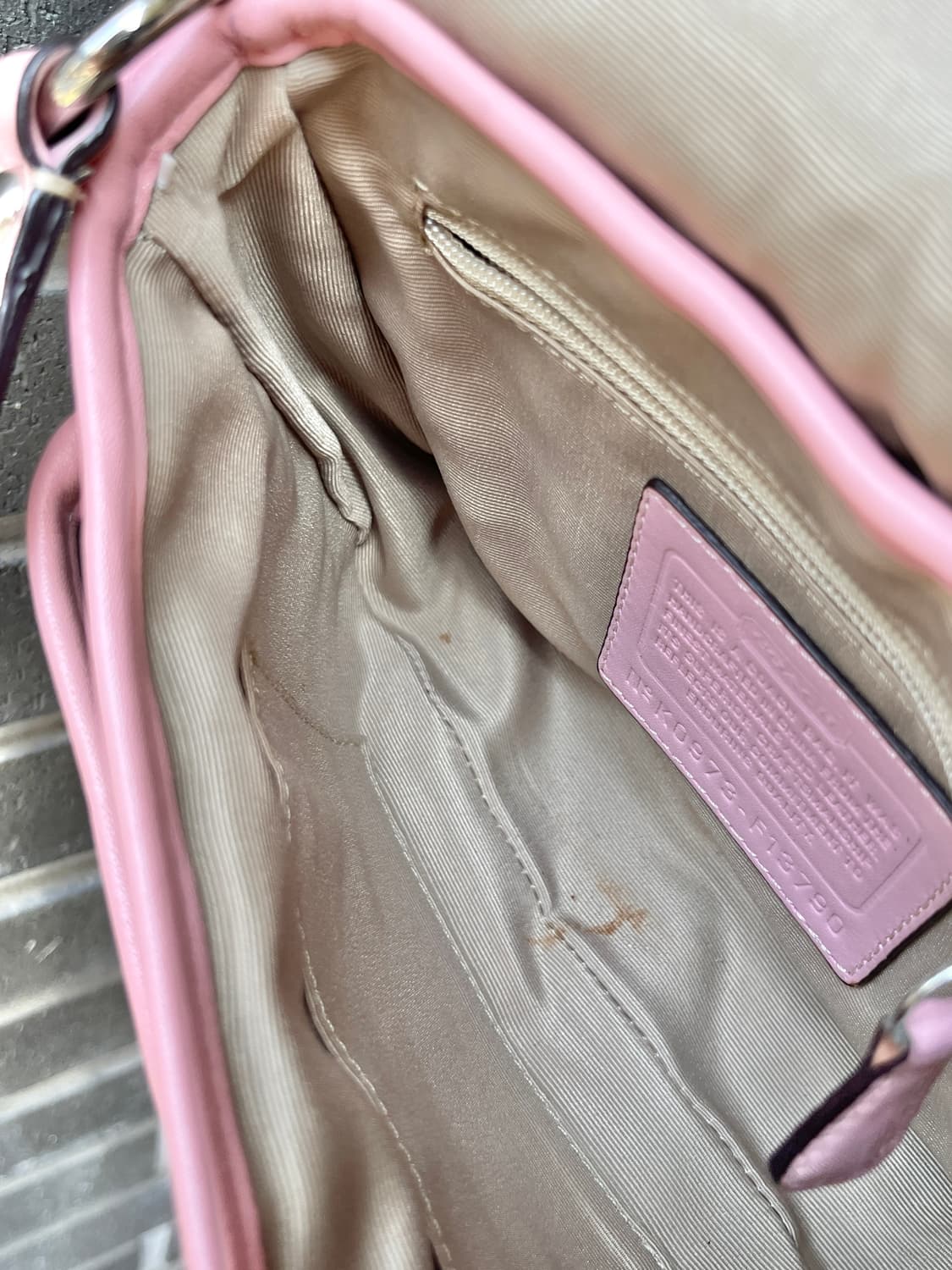 00s Coach 코치 콤비 턴락 백 핑크 상품이미지10
