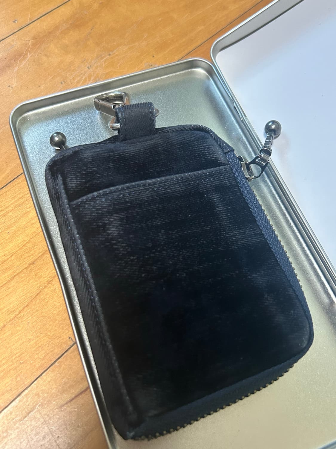 ETCE (gear) velvet pouch keyring(navy) 상품이미지4