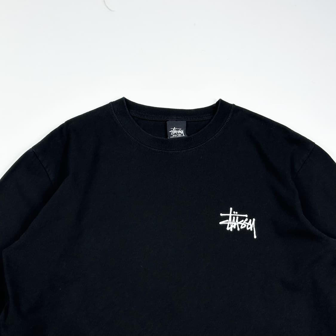 스투시 백로고 베이직 롱슬리브 블랙 M 상품이미지2