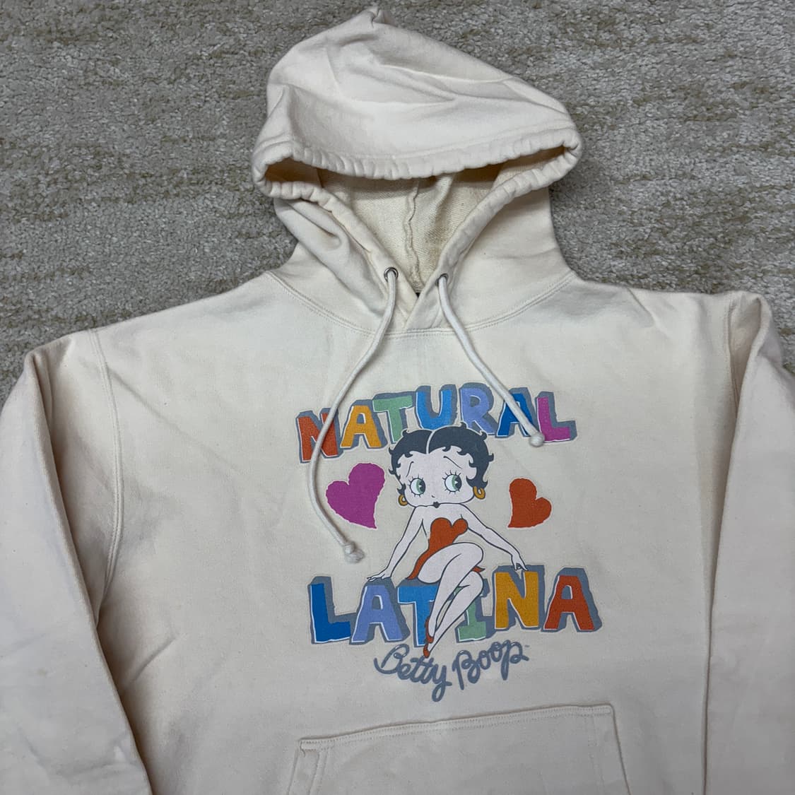 [M] Betty Boop 베티 붑 내추럴 라티나 그래픽 후드 후디 상품이미지2