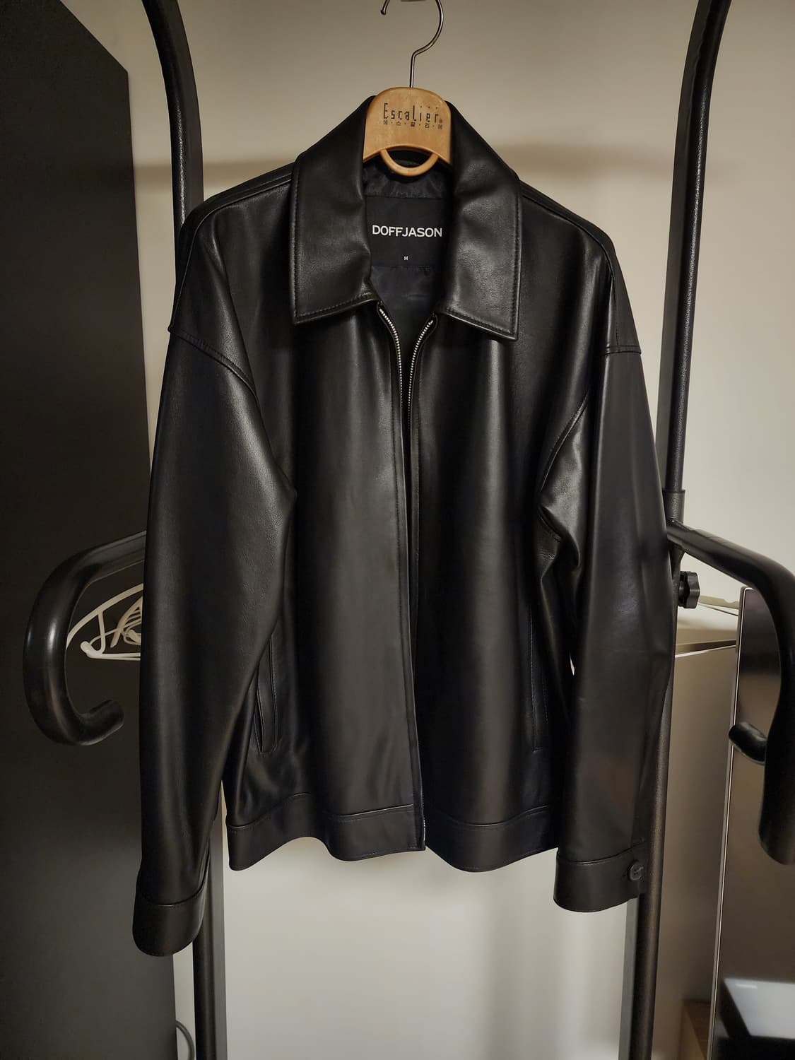 (M/95~105)새상품 도프제이슨 램스킨 오버핏 싱글 라이더 자켓 상품이미지1