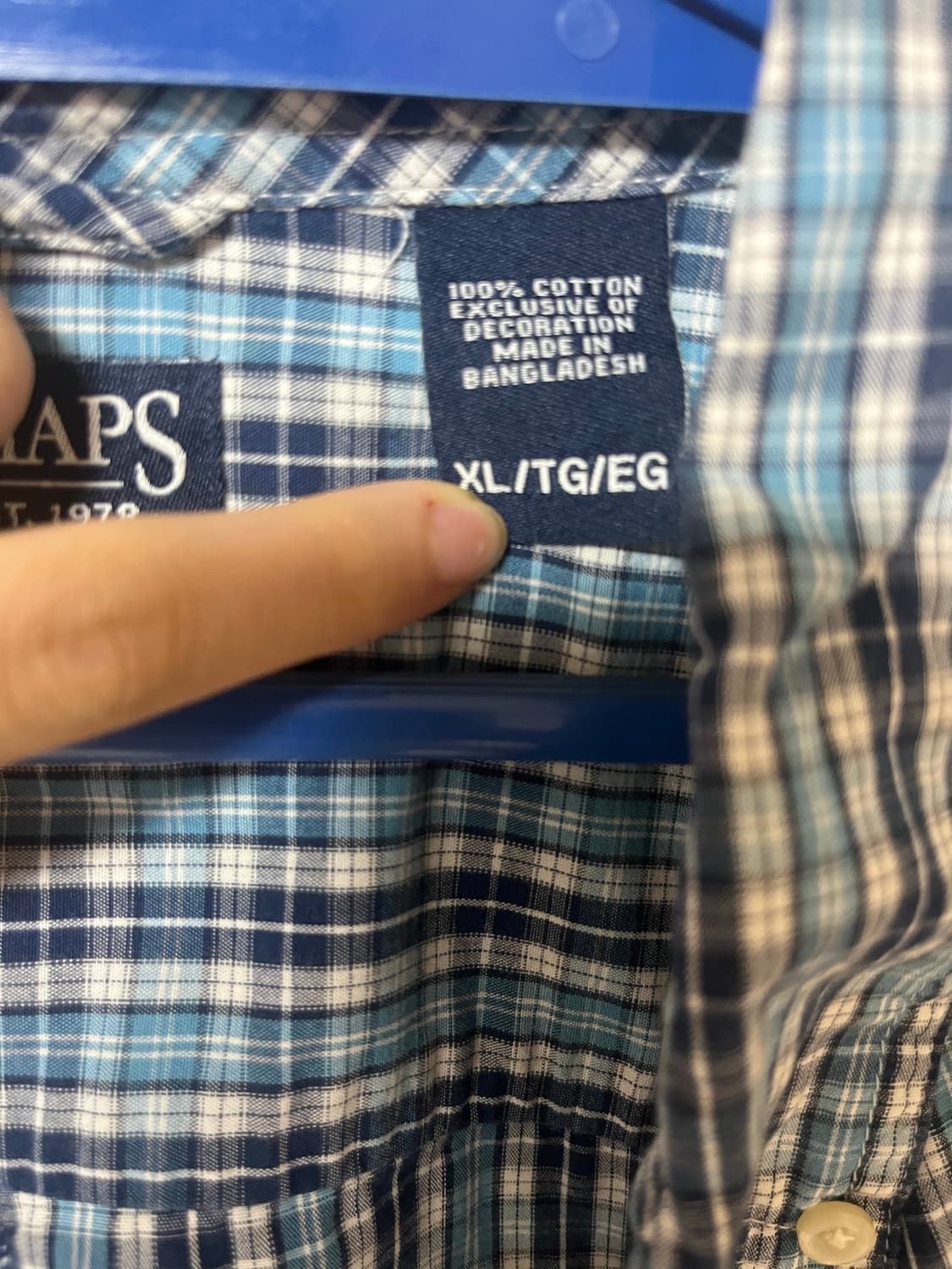 CHAPS 챕스 빈티지 체크 셔츠 상품이미지3