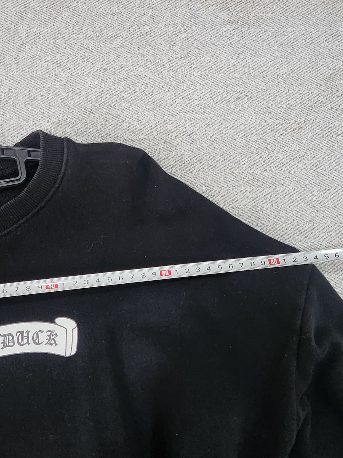빈티지 SPS 도날드덕 장미 자수 블랙 맨투맨 XL 상품이미지8