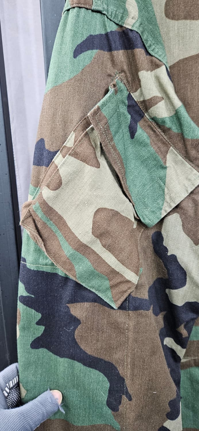 90's 미군 우드랜드 패턴 화학 보호의 자켓 L 상품이미지3