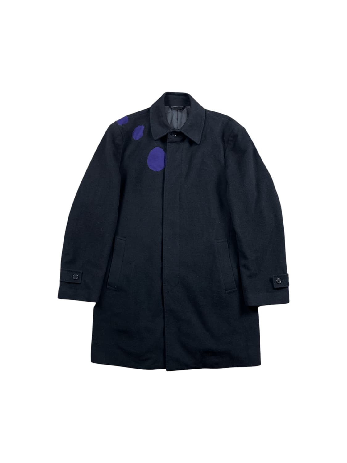 Vintage 보라색 도트 포인트 하프 코트 상품이미지1