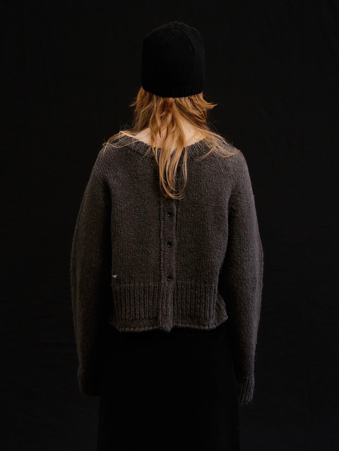 위메농 백스트링 알파카 가디건 아이보리 상품이미지4