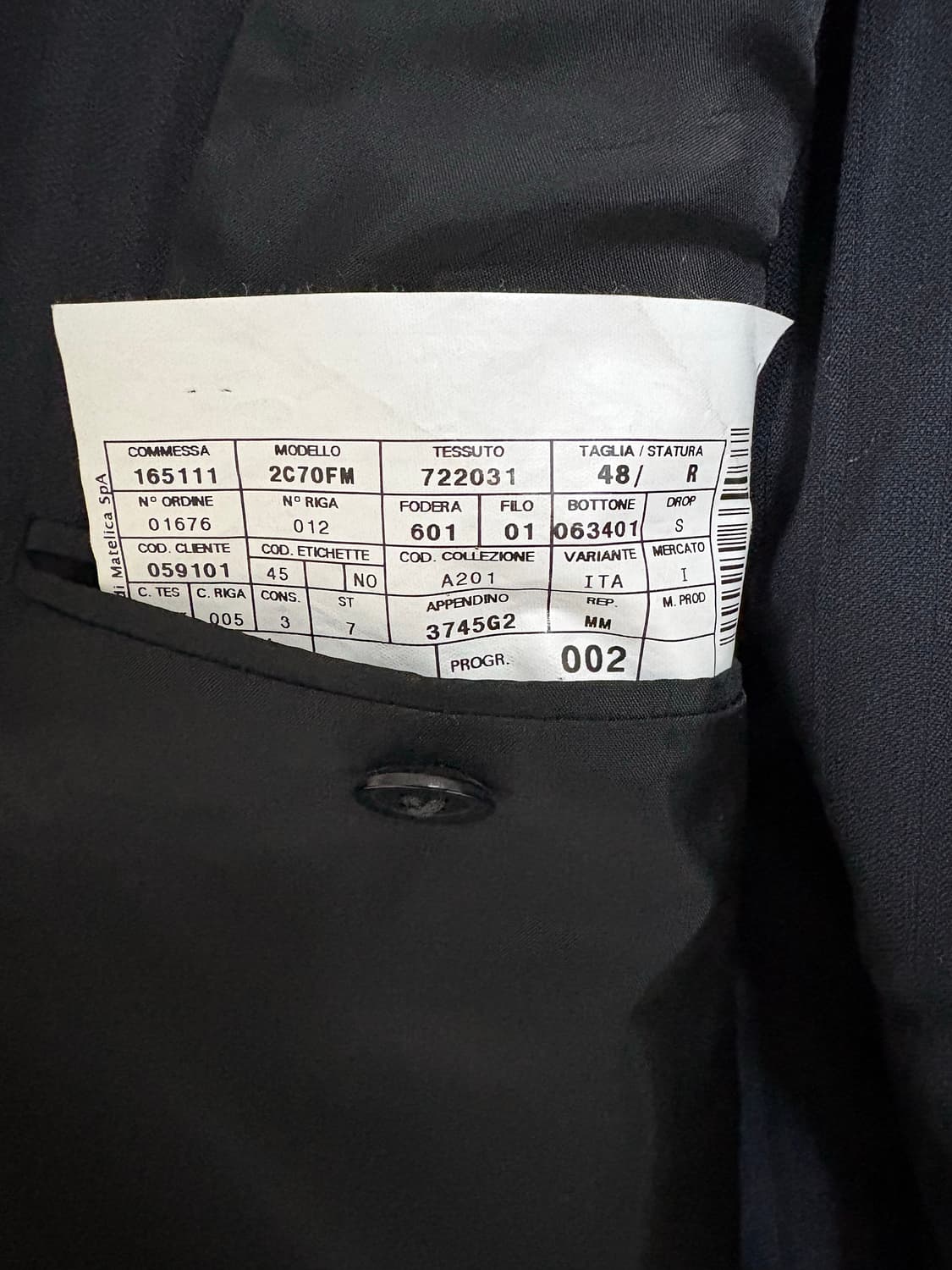 Armani Collezioni 더블 브레스티드 수트 | 블랙 스트라이프 상품이미지4